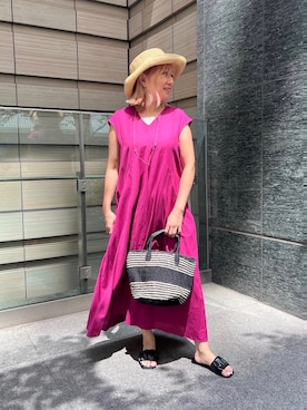 「HARIO Lampwork Factory（ハリオランプワークファクトリー）のアイテム」を使った、micoさん（レディース・155cm）の夏コーディネート