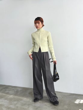 「ファッションを楽しもう」｜「アイテム（キャミソール）」を使った、yukariさん（レディース・159cm）の冬コーディネート