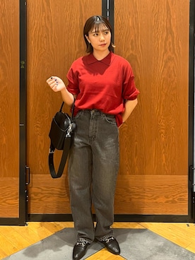 「Lee（リー）のアイテム」を使った、YURIEさん（レディース・155cm）の夏コーディネート