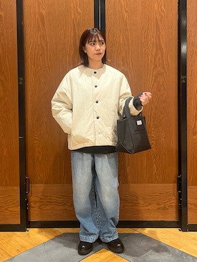 「イチ推しジャケットスタイル」｜「アイテム（トートバッグ）」を使った、YURIEさん（レディース・155cm）の秋コーディネート