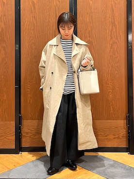 「骨格ストレート」｜「アイテム（トレンチコート）」を使った、YURIEさん（レディース・155cm）の春コーディネート