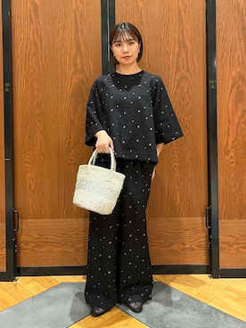 「フェスコーデ」｜「アイテム（バレエシューズ）」を使った、YURIEさん（レディース・155cm）の春コーディネート