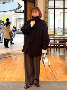 「かぐれ（カグレ）のアイテム（その他アウター）」を使った、YURIEさん（レディース・155cm）の秋コーディネート
