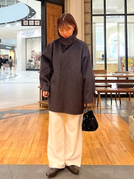「かぐれ（カグレ）のアイテム（その他アウター）」を使った、YURIEさん（レディース・155cm）の秋コーディネート