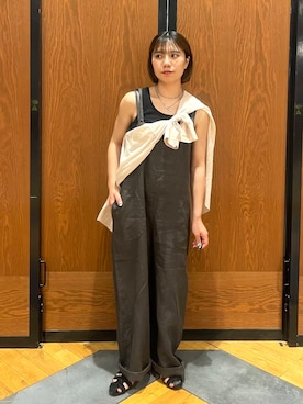 「春コーデ」｜「アイテム（オールインワン・サロペット）」を使った、YURIEさん（レディース・155cm）の夏コーディネート