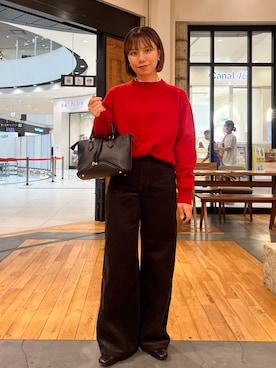 「URBAN RESEARCH DOORS（アーバンリサーチドアーズ）のピンタックフリルスタンドカラーブラウス（シャツ/ブラウス）」を使った、YURIEさん（レディース・155cm）の秋コーディネート