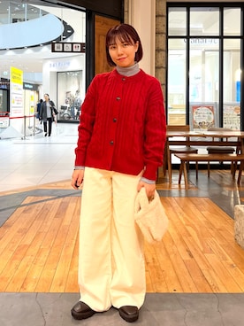 「PETIT BATEAU（プチバトー）のアイテム」を使った、YURIEさん（レディース・155cm）の秋コーディネート