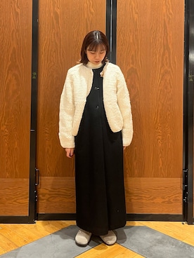 「かぐれ（カグレ）のウールハイゲージタートルネック（ニット/セーター）」を使った、YURIEさん（レディース・155cm）の秋コーディネート