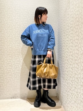「アイテム（シャツワンピース）」を使った、Green Parks officialさん（レディース・155cm）の秋コーディネート