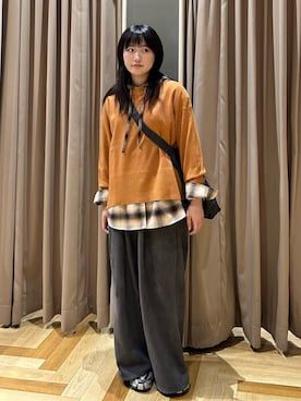 「Green　Parks（グリーンパークス）のアイテム」を使った、Green Parks officialさん（レディース・158cm）の秋コーディネート