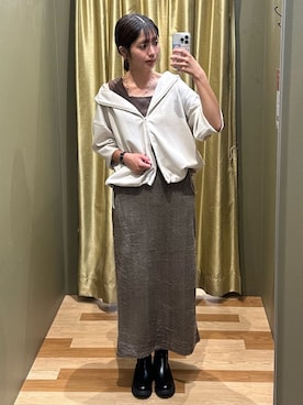 「Green　Parks（グリーンパークス）のアイテム（スカート）」を使った、Green Parks officialさん（レディース・167cm）の秋コーディネート