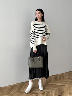 「Green　Parks（グリーンパークス）のアイテム（スカート）」を使った、Green Parks officialさん（レディース・170cm）の秋コーディネート