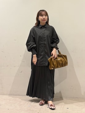 「Green　Parks（グリーンパークス）のアイテム（スカート）」を使った、Green Parks officialさん（レディース・151cm）の秋コーディネート