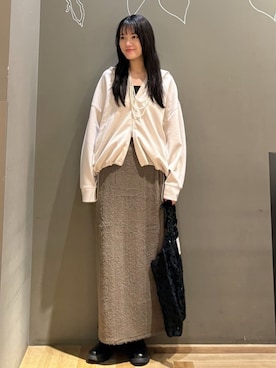 「Green　Parks（グリーンパークス）のアイテム（スカート）」を使った、Green Parks officialさん（レディース・165cm）の秋コーディネート