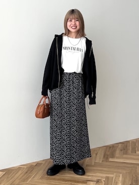 「Green　Parks（グリーンパークス）のアイテム（スカート）」を使った、Green Parks officialさん（レディース・162cm）の秋コーディネート