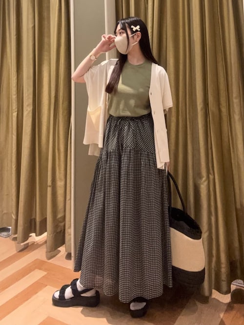 切替ギャザーボイルスカート ◇バイヤス切替ギャザースカート