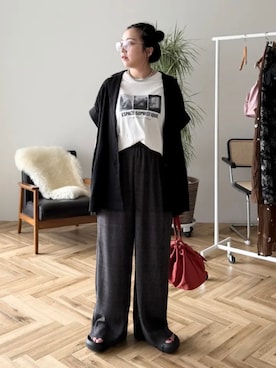 「Green　Parks（グリーンパークス）のアイテム（ショルダーバッグ）」を使った、Green Parks officialさん（レディース・155cm）の夏コーディネート