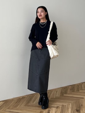 「Green　Parks（グリーンパークス）のアイテム（スカート）」を使った、Green Parks officialさん（レディース・170cm）の秋コーディネート