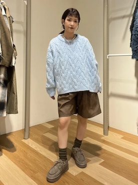 「Green　Parks（グリーンパークス）のアイテム（その他パンツ）」を使った、Green Parks officialさん（レディース・150cm）の秋コーディネート