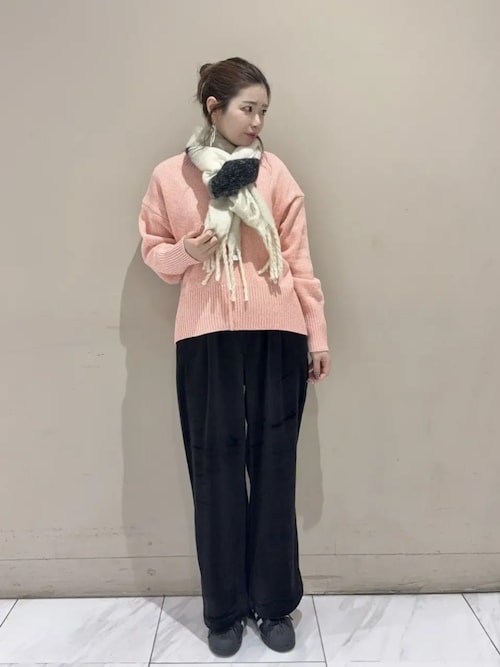 ぽかぽか裏起毛ベロアイージーパンツ