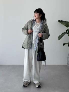 「Green　Parks（グリーンパークス）のアイテム」を使った、Green Parks officialさん（レディース・155cm）の秋コーディネート