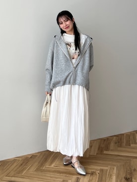 「Green　Parks（グリーンパークス）のアイテム（スカート）」を使った、Green Parks officialさん（レディース・160cm）の秋コーディネート