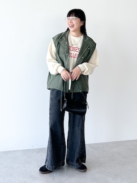 「Green　Parks（グリーンパークス）のアイテム」を使った、Green Parks officialさん（レディース・155cm）の秋コーディネート