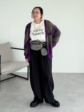 「Green　Parks（グリーンパークス）のアイテム（Tシャツ/カットソー）」を使った、Green Parks officialさん（レディース・155cm）の秋コーディネート