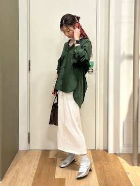 「Green　Parks（グリーンパークス）のアイテム（スカート）」を使った、Green Parks officialさん（レディース・163cm）の秋コーディネート