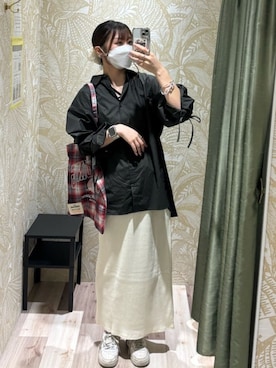 「Green　Parks（グリーンパークス）のアイテム（スカート）」を使った、Green Parks officialさん（レディース・163cm）の秋コーディネート