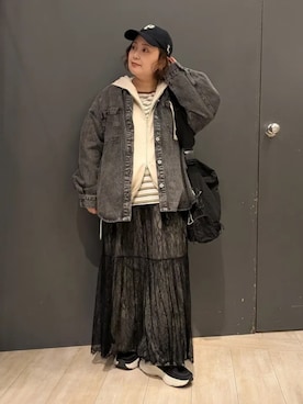 「Green　Parks（グリーンパークス）のアイテム（Tシャツ/カットソー）」を使った、Green Parks officialさん（レディース・151cm）の秋コーディネート