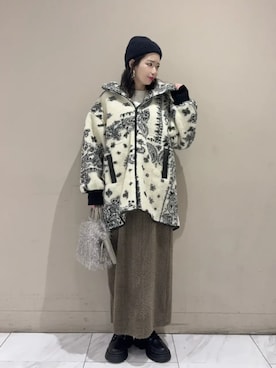 「Green　Parks（グリーンパークス）のアイテム（スカート）」を使った、Green Parks officialさん（レディース・161cm）の秋コーディネート