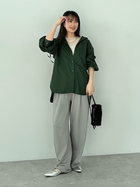 「Green　Parks（グリーンパークス）のアイテム（その他パンツ）」を使った、Green Parks officialさん（レディース・160cm）の秋コーディネート