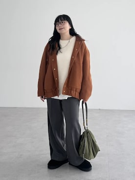 「アイテム（バックパック/リュック）」を使った、Green Parks officialさん（レディース・155cm）の冬コーディネート