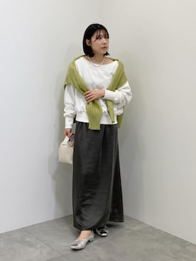 「Green　Parks（グリーンパークス）のアイテム（スカート）」を使った、Green Parks officialさん（レディース・154cm）の秋コーディネート