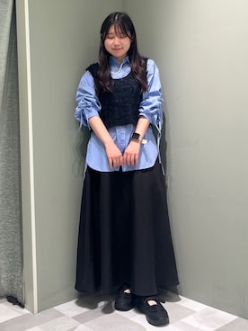 「Green　Parks（グリーンパークス）のアイテム（スカート）」を使った、Green Parks officialさん（レディース・157cm）の秋コーディネート