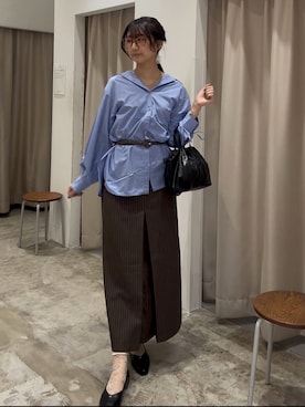 「Green　Parks（グリーンパークス）のアイテム（スカート）」を使った、Green Parks officialさん（レディース・164cm）の秋コーディネート