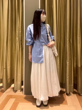 「Green　Parks（グリーンパークス）のアイテム（スカート）」を使った、Green Parks officialさん（レディース・158cm）の秋コーディネート