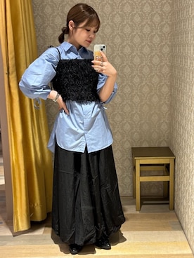 「Green　Parks（グリーンパークス）のアイテム（スカート）」を使った、Green Parks officialさん（レディース・152cm）の秋コーディネート