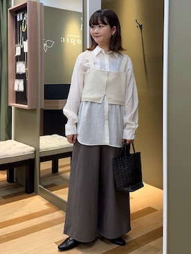 「Green　Parks（グリーンパークス）のアイテム（その他パンツ）」を使った、Green Parks officialさん（レディース・155cm）の秋コーディネート