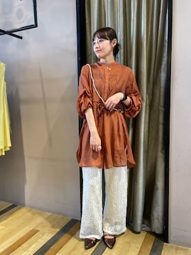 「Green　Parks（グリーンパークス）のアイテム（その他パンツ）」を使った、Green Parks officialさん（レディース・164cm）の秋コーディネート