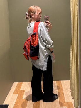 「Green　Parks（グリーンパークス）のアイテム（Tシャツ/カットソー）」を使った、Green Parks officialさん（レディース・149cm）の秋コーディネート