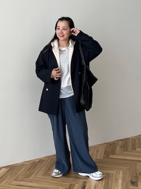 「Green　Parks（グリーンパークス）のアイテム（その他パンツ）」を使った、Green Parks officialさん（レディース・155cm）の秋コーディネート