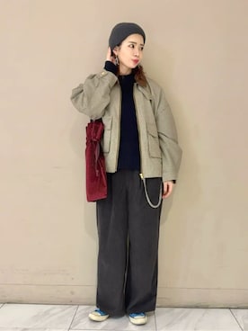 「Green　Parks（グリーンパークス）のアイテム」を使った、Green Parks officialさん（レディース・161cm）の秋コーディネート