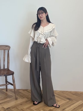 「ブラウスコーデ」｜Green Parks officialさん（レディース・157cm）の秋コーディネート