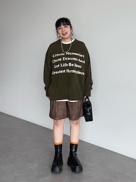 「Green　Parks（グリーンパークス）のアイテム」を使った、Green Parks officialさん（レディース・155cm）の秋コーディネート