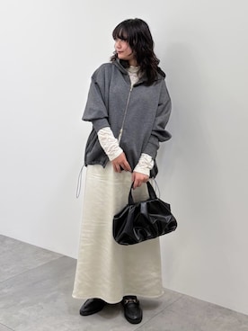 「Green　Parks（グリーンパークス）のアイテム（スカート）」を使った、Green Parks officialさん（レディース・157cm）の秋コーディネート