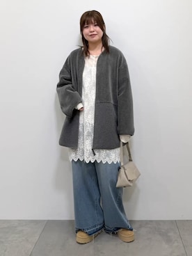 「Green　Parks（グリーンパークス）のアイテム（Tシャツ/カットソー）」を使った、Green Parks officialさん（レディース・162cm）の秋コーディネート