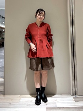 「Green　Parks（グリーンパークス）のアイテム（その他パンツ）」を使った、Green Parks officialさん（レディース・156cm）の秋コーディネート