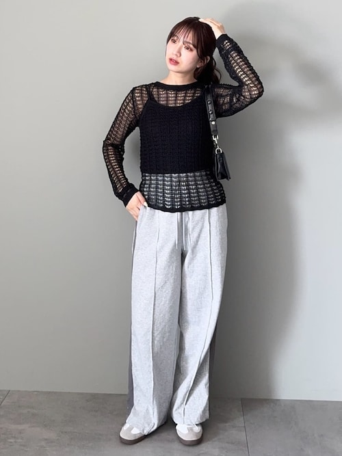 セール】SET2点 クロシェ風ニットプルオーバー（Tシャツ